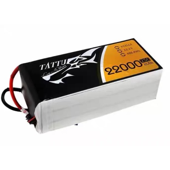 Hot Sales TATTU 22000mAh 22.2V 6S Battery 25C for Big Load Multirotor Drone Hexacopter Octocopter
